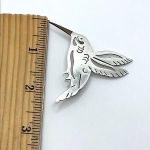 925 Taxco Mexico TD-14 Brooch Pin Hummingbird Vintage 7.31g Sterling Silver
